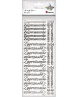 Naklejki foliowe napis Zaproszenie 28szt