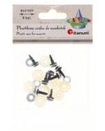 Oczy do maskotek plastikowe 10mm z mocowaniem 8szt