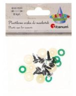 Oczy do maskotek plastikowe 10mm z mocowaniem 8szt