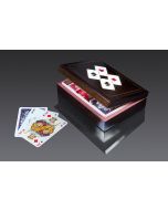 Karty lux w pudełku drewnianym z asami 1 PIATNIK