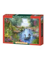 Puzzle 1500 Czarne łabędzie CASTOR