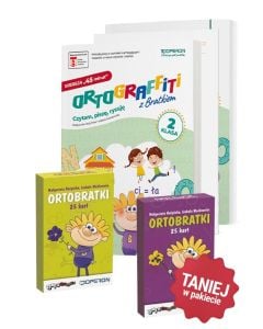 Ortograffiti z Bratkiem. Wersja 45 minut. Klasa 2. Komplet z kartami pracy, Ortobratkami i teczką